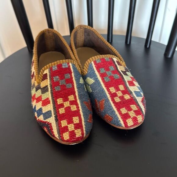 Anthropologie Artemis Designs Havana Smoking Loafers $268 one of a kind 6 - Picture 3 of 11